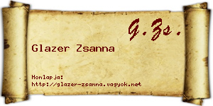 Glazer Zsanna névjegykártya